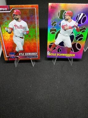 Topps Holographic Baseball Card Display - Red
